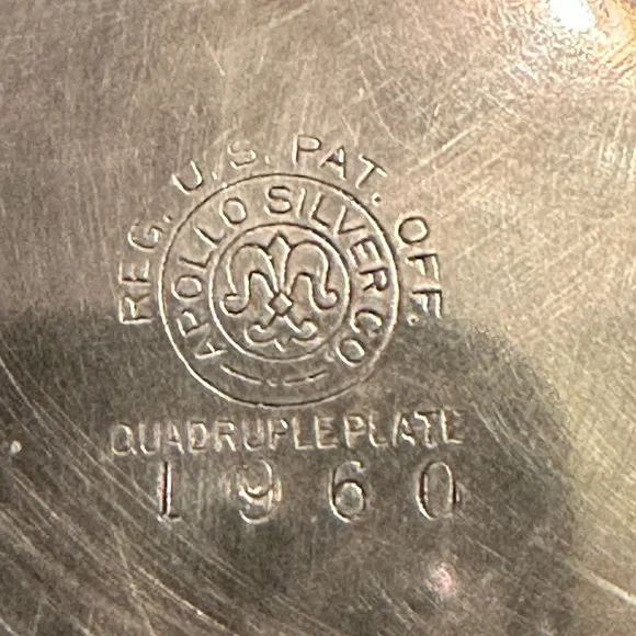 VTG Bride’s Basket by Apollo Silver Co. - Picture 6 of 16